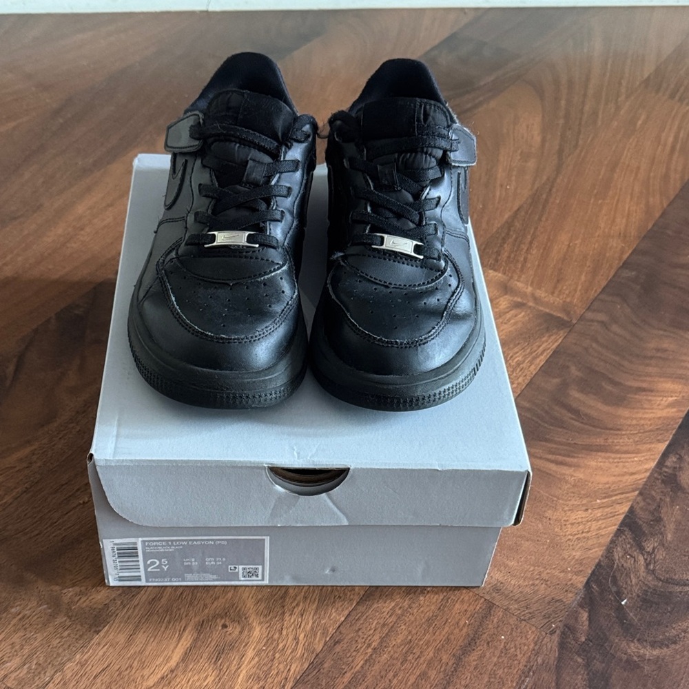 Nike Kids Black Force 1 Low Easyon - Picture 3 of 6